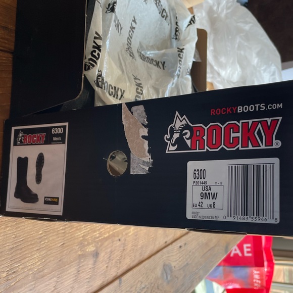 Rocky Warden Pull-On Wellington Public Service Boots Black 9M - Picture 8 of 10